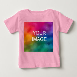 Farbtrendfarbene Vorlage Hinzufügen eines Fotos Baby T-shirt