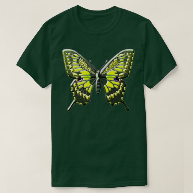 Farbtropischer Frack-Schmetterling 2 T-Shirt (Design vorne)
