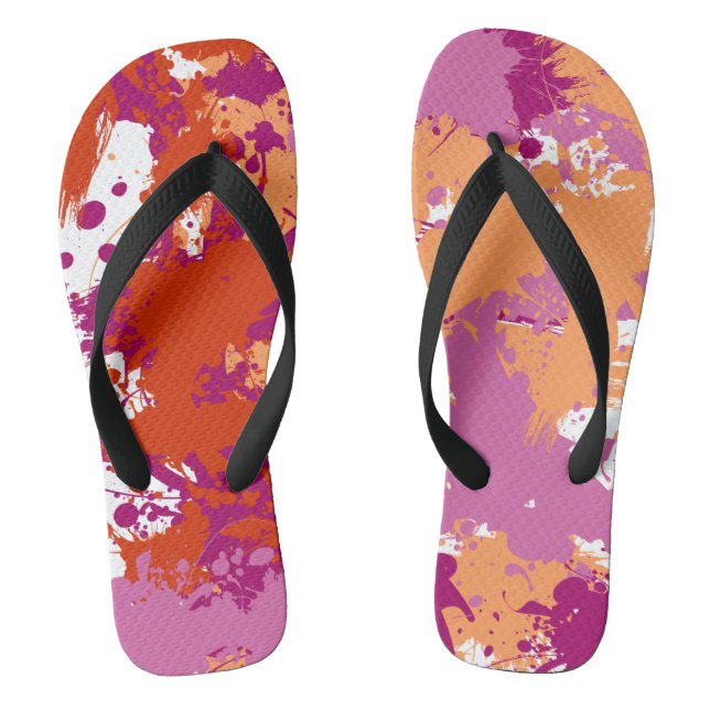 Farbtupfer | Lesbischer Stolz Flip Flops (Fußbett)