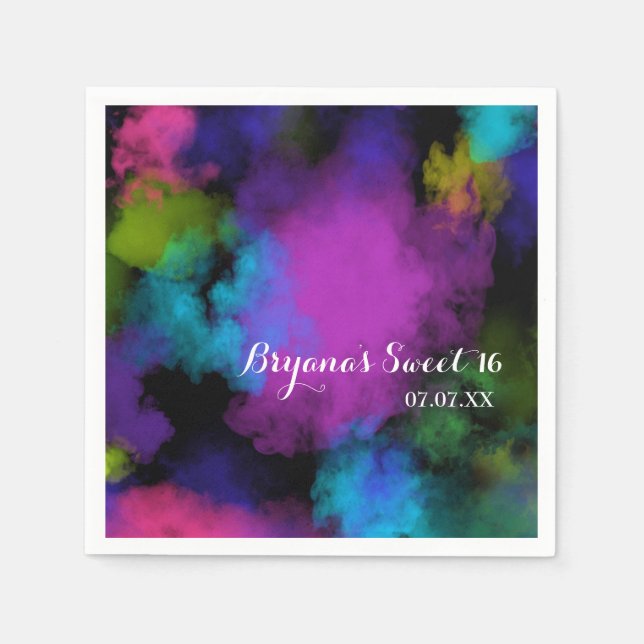 Farbtupfer Schön Schönheit Chic Glamour Party Serviette (Vorderseite)