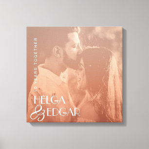 Farbüberlagerung Stilvolles Foto-Jubiläumsgeschenk Leinwanddruck