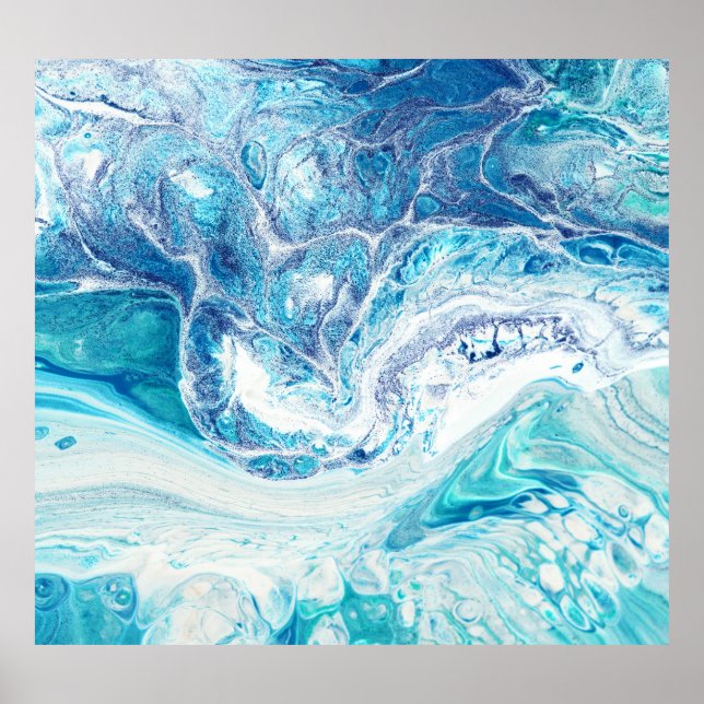 Farbüberzug: Abstrakter Acrylhintergrund Poster (Vorne)