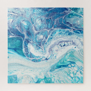 Farbüberzug: Abstrakter Acrylhintergrund Puzzle