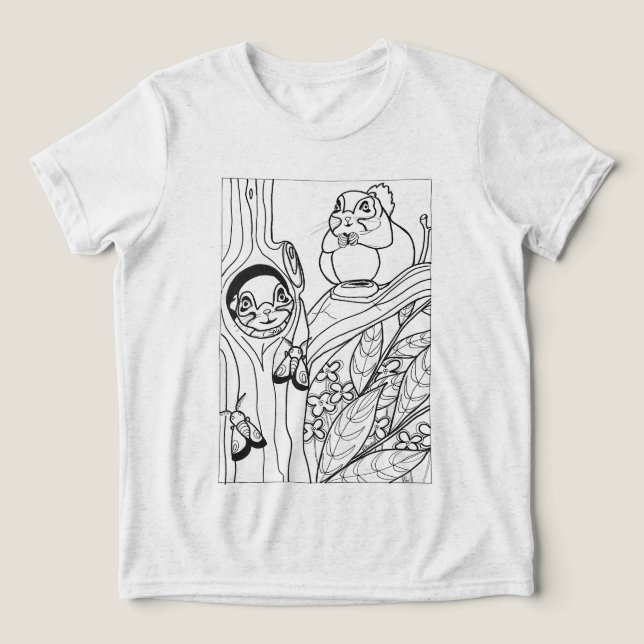 Färbung von sibirischen Fliegeneisen Tri-Blend Shirt (Design Vorderseite)