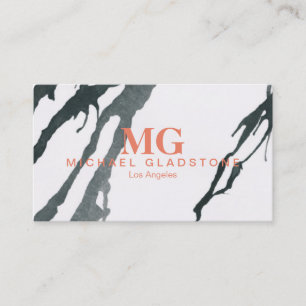 Farbvariante des Monogramms (orange) Visitenkarte