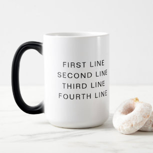 Farbverändernde Tasse mit individuellem Text 15oz