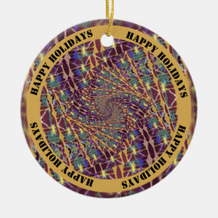 Farbverändertes Kaleidoskop - Anpassbarer Text Keramik Ornament