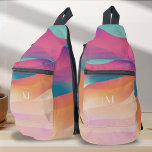 Farbverlauf Moderne Monogramm-Reise Crossbody Bag<br><div class="desc">Die Einführung des "Modern Monogram Abstrakt Gradients Travel Sling Bags", entworfen von PixiaDesigns, einem Meisterwerk von lebhaften Farben und minimalistischem Design für die zeitgenössische Frau. Diese Tragetasche ist mit einer einzigartigen Mischung aus modernen abstrakten Gewürzen gefertigt und zeichnet sich durch ihre personalisierte, weiße Monogramm aus, die sowohl Stil als auch...</div>