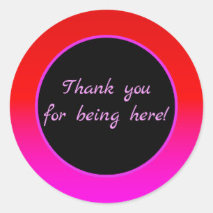 Farbverlauf ombre rot pink , scarlet , rot , rosa runder aufkleber