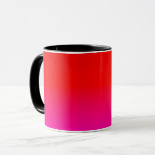 Farbverlauf Ombre Rot Pink, Scharlach, Rot, Pink Tasse