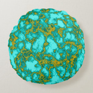 Farbverlauf,Streifen+Streifen+Streifen+gestreift,g Rundes Kissen