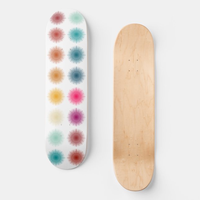 Farbverlauf von 12 Sonnen Skateboard (Vorderseite)