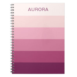 Farbverlauf zurück zur Schule - Individuelle Name Notizblock