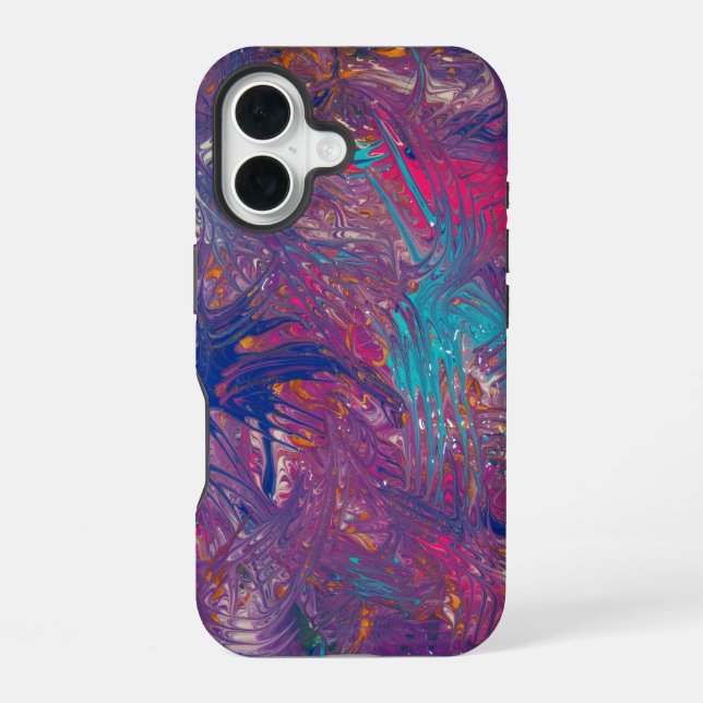 Farbverläufe Vortex-Design iPhone 16 Hülle (Rückseite)