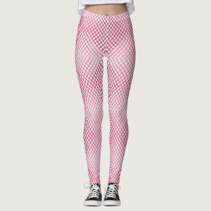 Farbverlaufslinien Muster 02 Rosa Offweiße BG Leggings