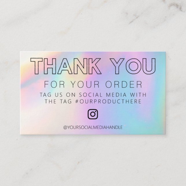 Farbverschiebung, Einfügung kreativer Medien Visitenkarte (Vorderseite)