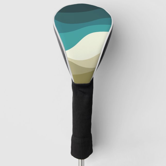Farbvolle Dekoration im Retrostil Golf Headcover (Vorderseite)