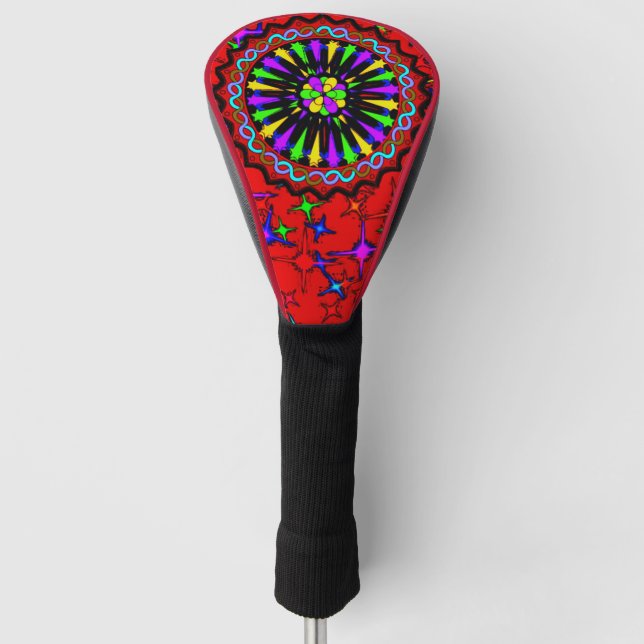 Farbvolle digitale Design-Treiberabdeckung - Perfe Golf Headcover (Vorderseite)