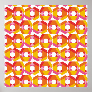 Farbvolle Geometrie minimalistische Kunstwerke nah Poster