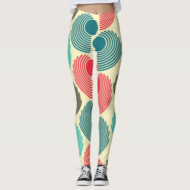 Farbvolle Punkte: abstraktes nahtloses Muster. Leggings (Vorderseite)