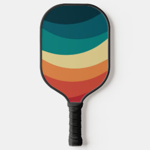 Farbvolle Retrostil-Kurven Design Pickleball Schläger