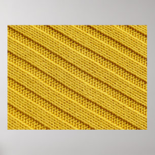 Farbvolle Stricktextur. Gelb. Poster