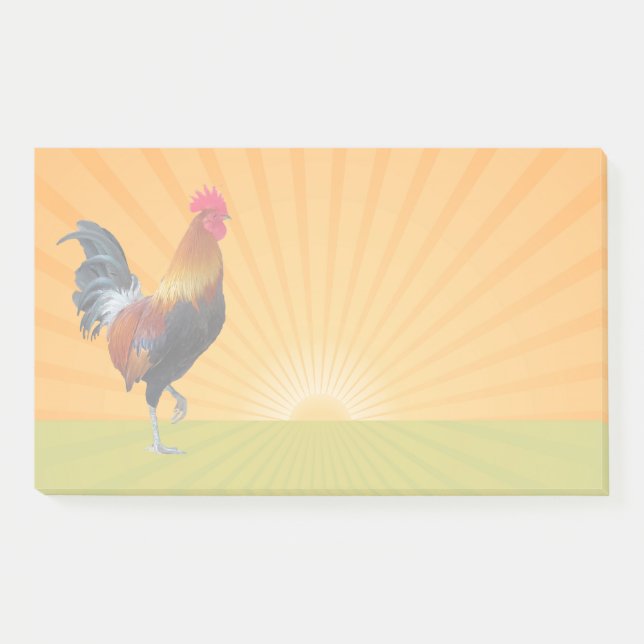 Farbvolle Strutting Rooster Design Postit Notes Post-it Klebezettel (Vorderseite)