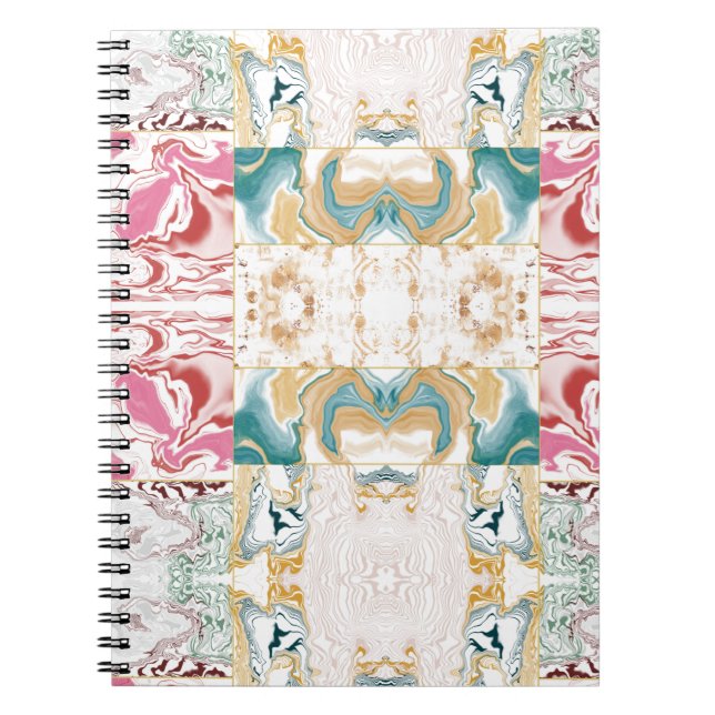 Farbvolles modernes Marmormuster Notizblock (Vorderseite)