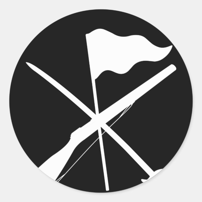 Farbwächter-Ausrüstung - Säbelflagge Runder Aufkleber (Vorderseite)