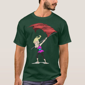 Farbwächter Dabbing Girl ColorGuard Flag T-Shirt