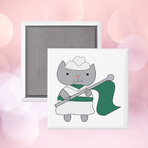 Farbwächter Katzengrün und Weiß Magnet