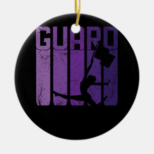 Farbwächter Marching Band Flag Girl Cheerleader C Keramik Ornament