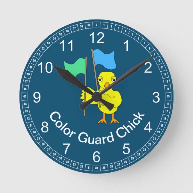 Farbwächter Runde Wanduhr (Vorderseite)