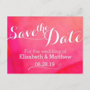 Farbwäsche Rosa Save the Date Karte