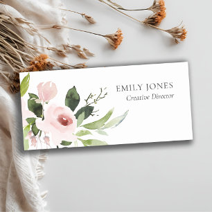 FARBWASCHWASCHEN BLUSPINK FLORAL BUNCH NAMENSSCHILD