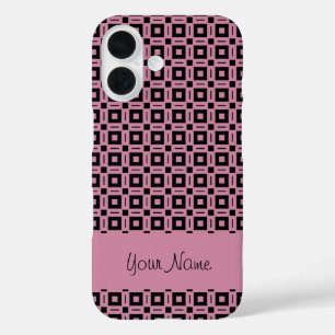 Farbwechsel! Muster für Funky Retro-Quadrate iPhone 16 Hülle