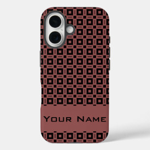 Farbwechsel! Muster für Funky Retro-Quadrate iPhone 16 Hülle