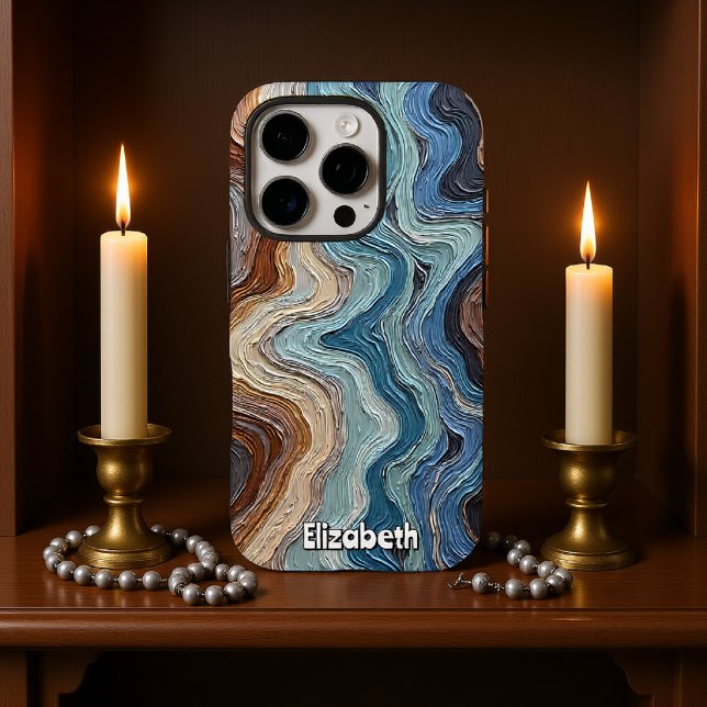 Farbwellen in Abstrakter Kunst Case-Mate iPhone Hülle (Von Creator hochgeladen)
