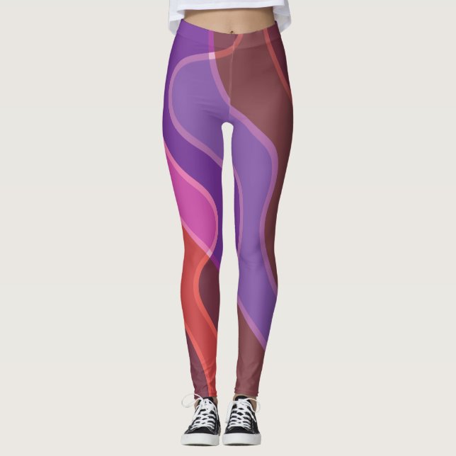 Farbwellen Leggings (Vorderseite)