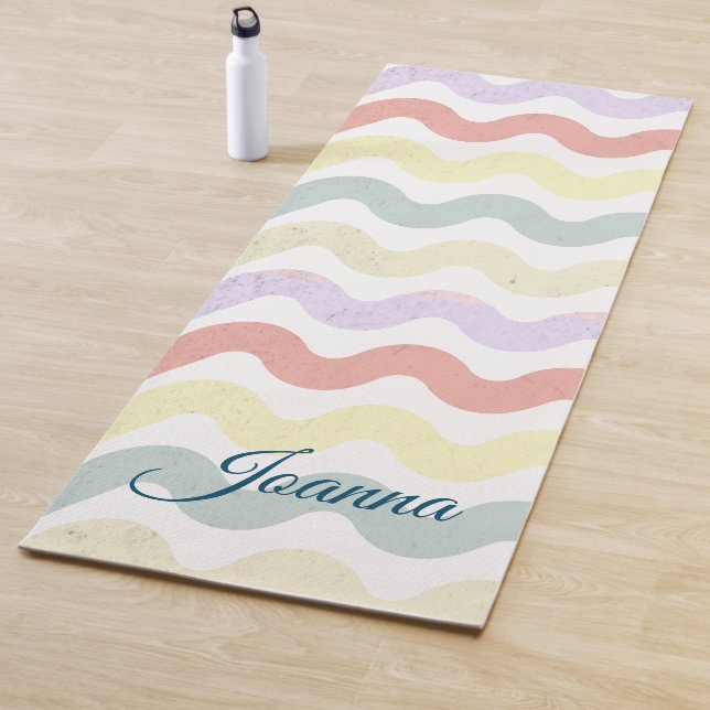 Farbwellen (Pastelle) Yogamatte (Beispiel)