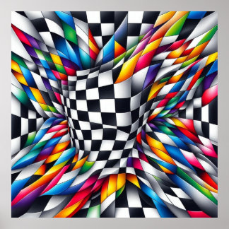 Farbwirbel & Illusion Poster