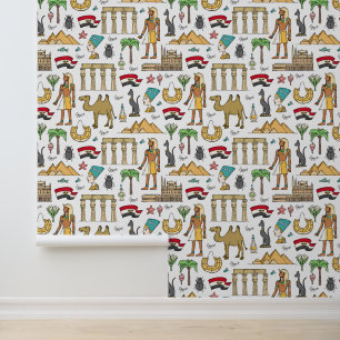 Farbzeichen des ägyptischen Musters Tapete