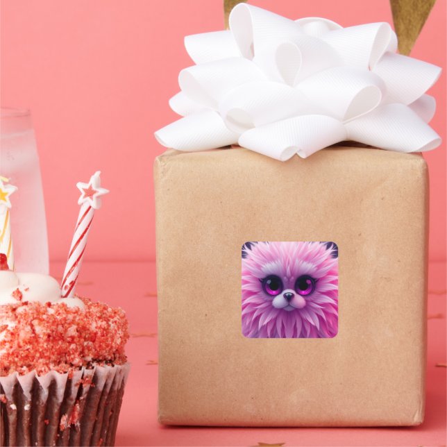 Farbzeichen Quadratischer Aufkleber (Party)