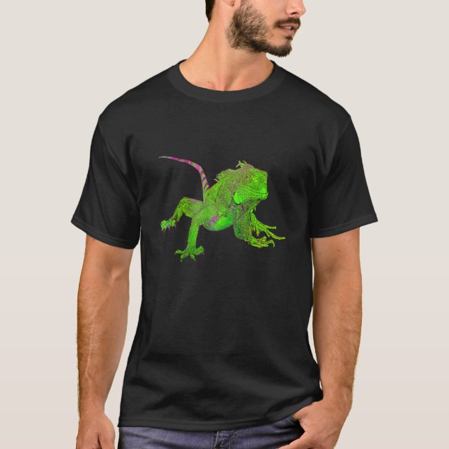 Farbzeichn von Leguan T-Shirt (Vorderseite)