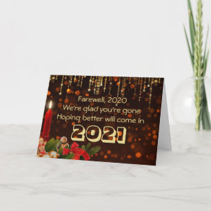 FAREWELL 2020 Happy New Year Feiertagskarte