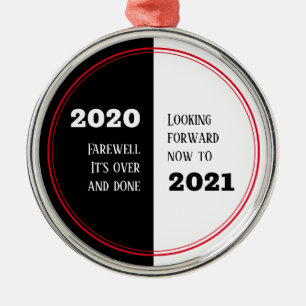 FAREWELL 2020   Perspektiven 2021   Neujahr Ornament Aus Metall