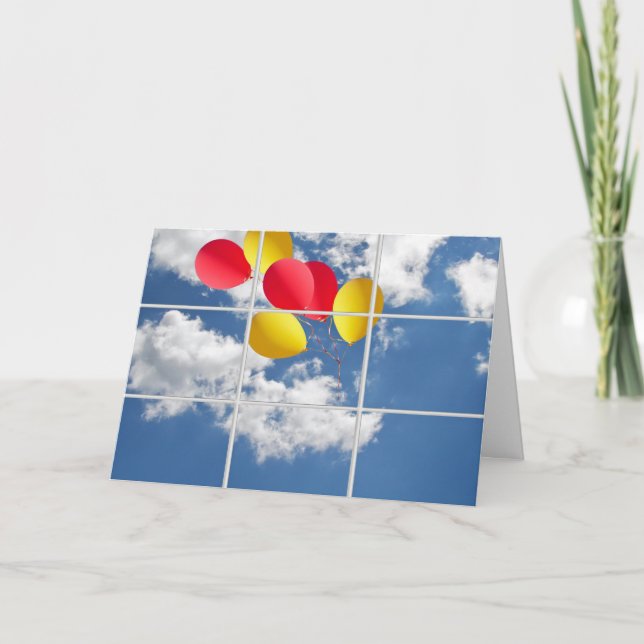 Farewell Balloons Karte (Vorderseite)