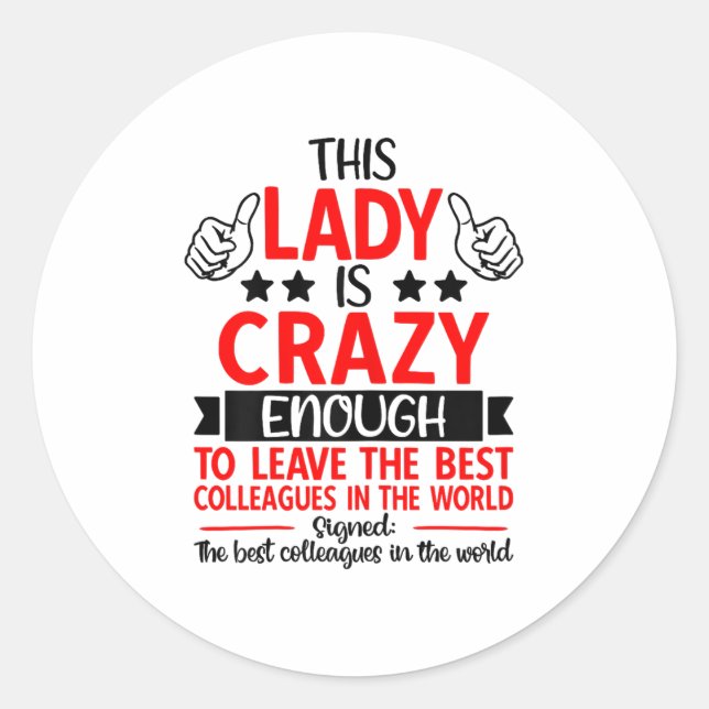 Farewell Coworker Leaving Job, Coworker Going Away Runder Aufkleber (Vorderseite)