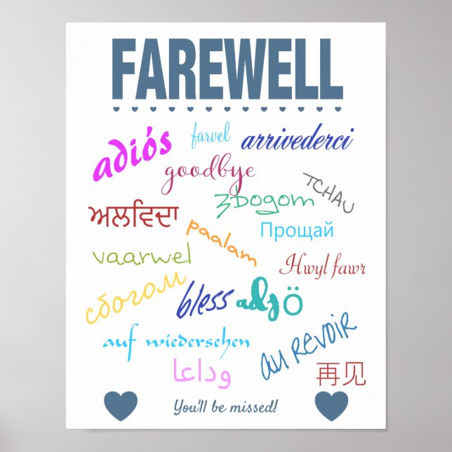 Farewell Goodbye Party Poster (Vorne)