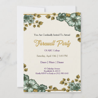 Farewell Invitation Template Goodbye Party Invitat Einladung